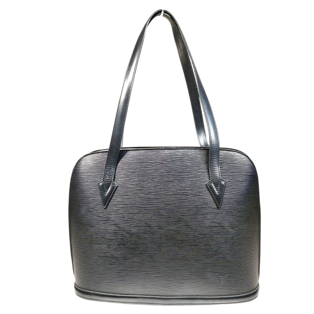 Louis Vuitton Lussac Black Epi Leather Large Shoulder Bag Tote M52282